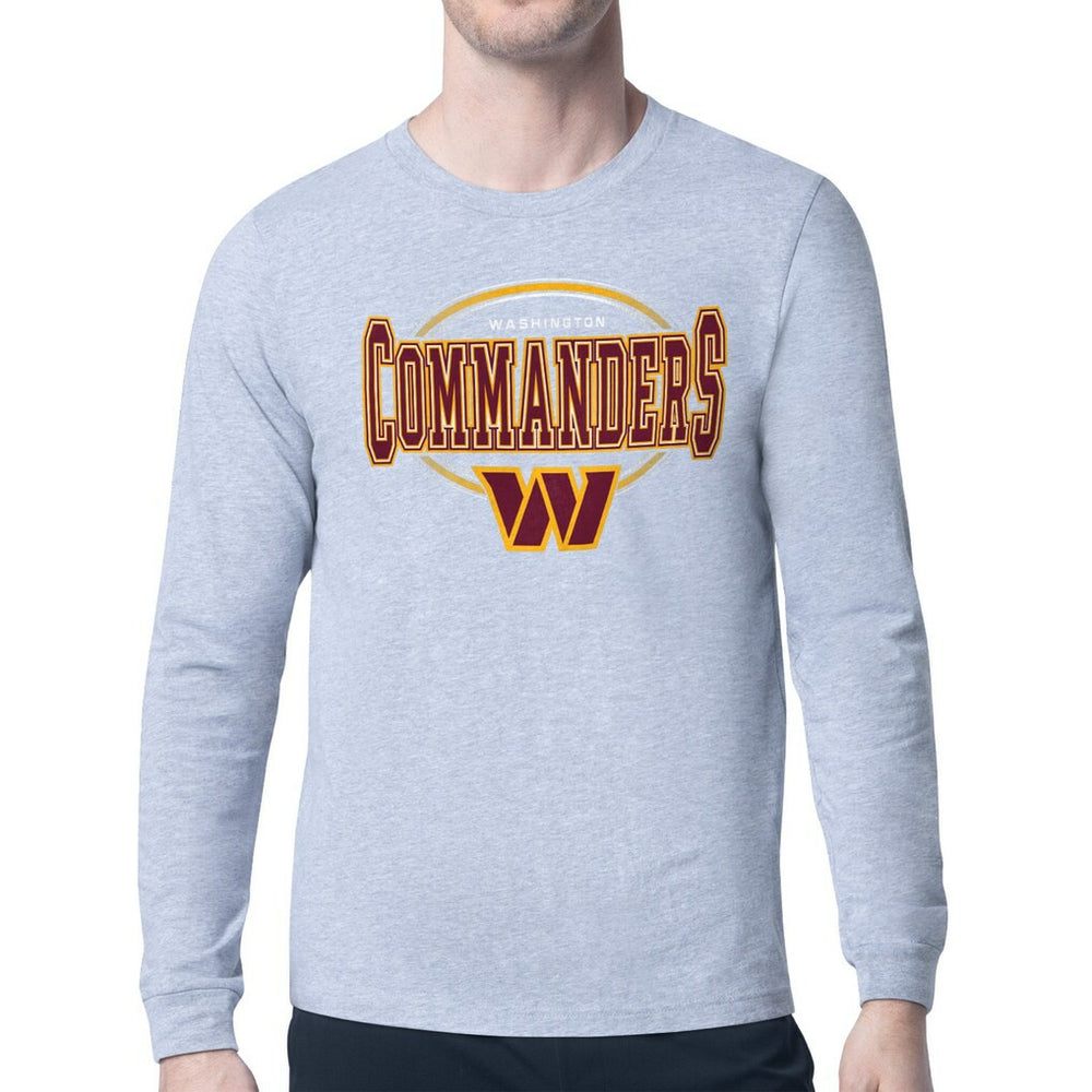 Washington Commanders Starter Team Track Graphic Long Sleeve T-Shirt - Heather Gray for sale