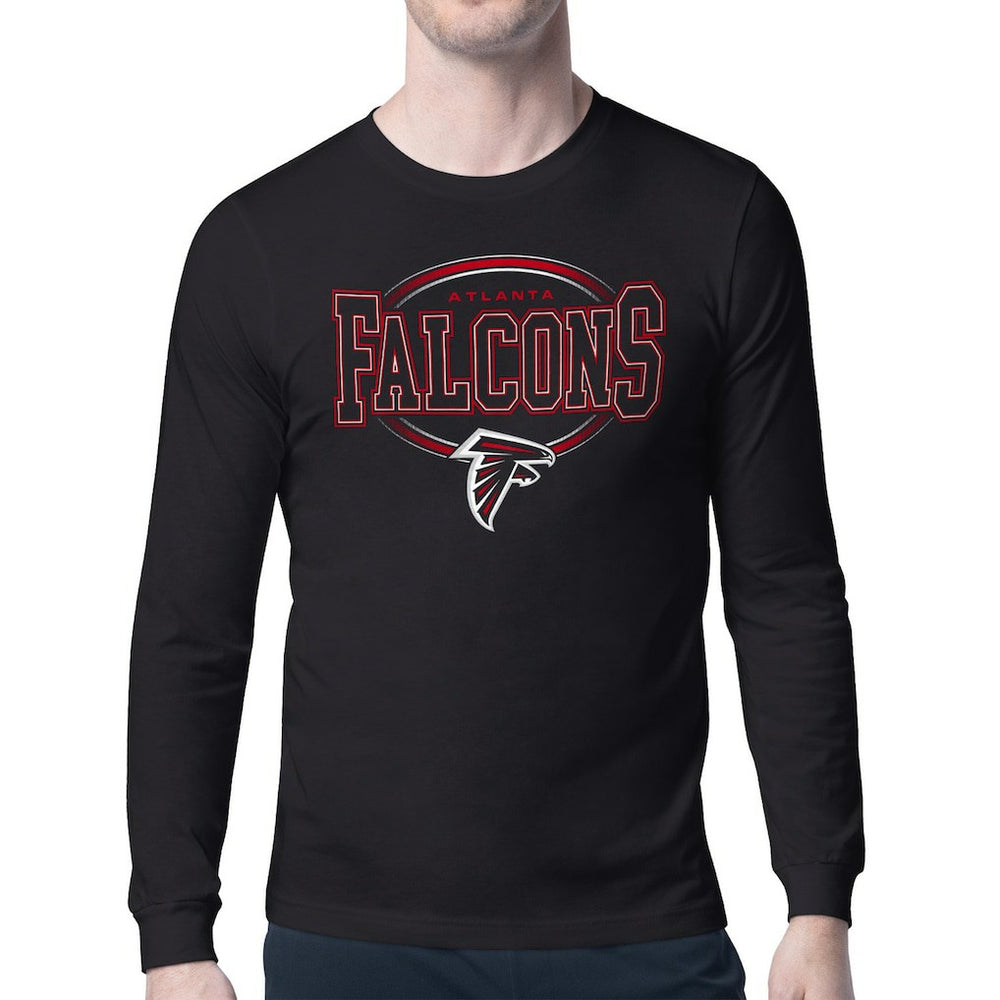 Atlanta Falcons Starter Team Track Graphic Long Sleeve T-Shirt - Black outlet