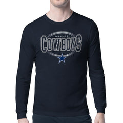 Dallas Cowboys Starter Team Track Graphic Long Sleeve T-Shirt - Navy discount