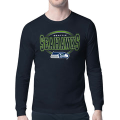 Seattle Seahawks Starter Team Track Graphic Long Sleeve T-Shirt - College Navy online