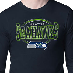 Seattle Seahawks Starter Team Track Graphic Long Sleeve T-Shirt - College Navy online