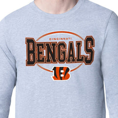 Cincinnati Bengals Starter Team Track Graphic Long Sleeve T-Shirt - Heather Gray for sale
