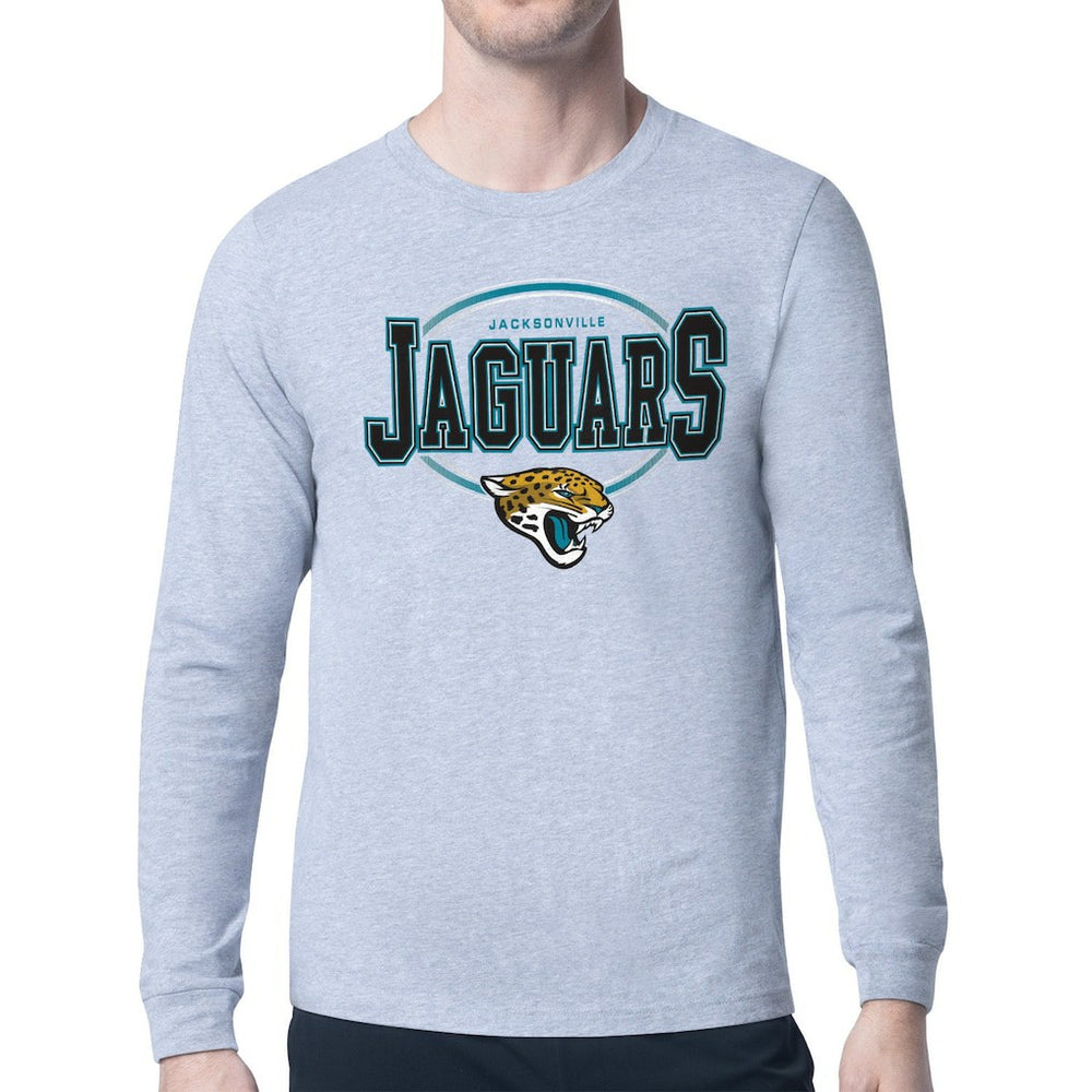 Jacksonville Jaguars Starter Team Track Graphic Long Sleeve T-Shirt - Heather Gray sale