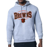 Cleveland Browns Starter Team Track Graphic Pullover Hoodie - Heather Gray discount