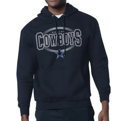 Dallas Cowboys Starter Team Track Graphic Pullover Hoodie - Navy on sale