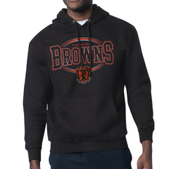 Cleveland Browns Starter Team Track Graphic Pullover Hoodie - Black on sale