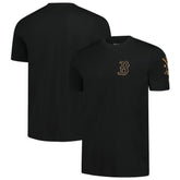 Boston Red Sox Bronze Logo with Cross Bats Established T-Shirt Black