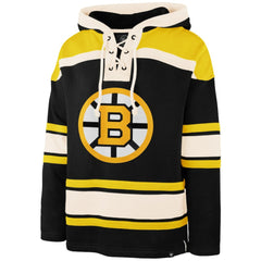 David Pastrnak Boston Bruins '47 Player Name & Number Lacer Hoodie - Black Hoodies