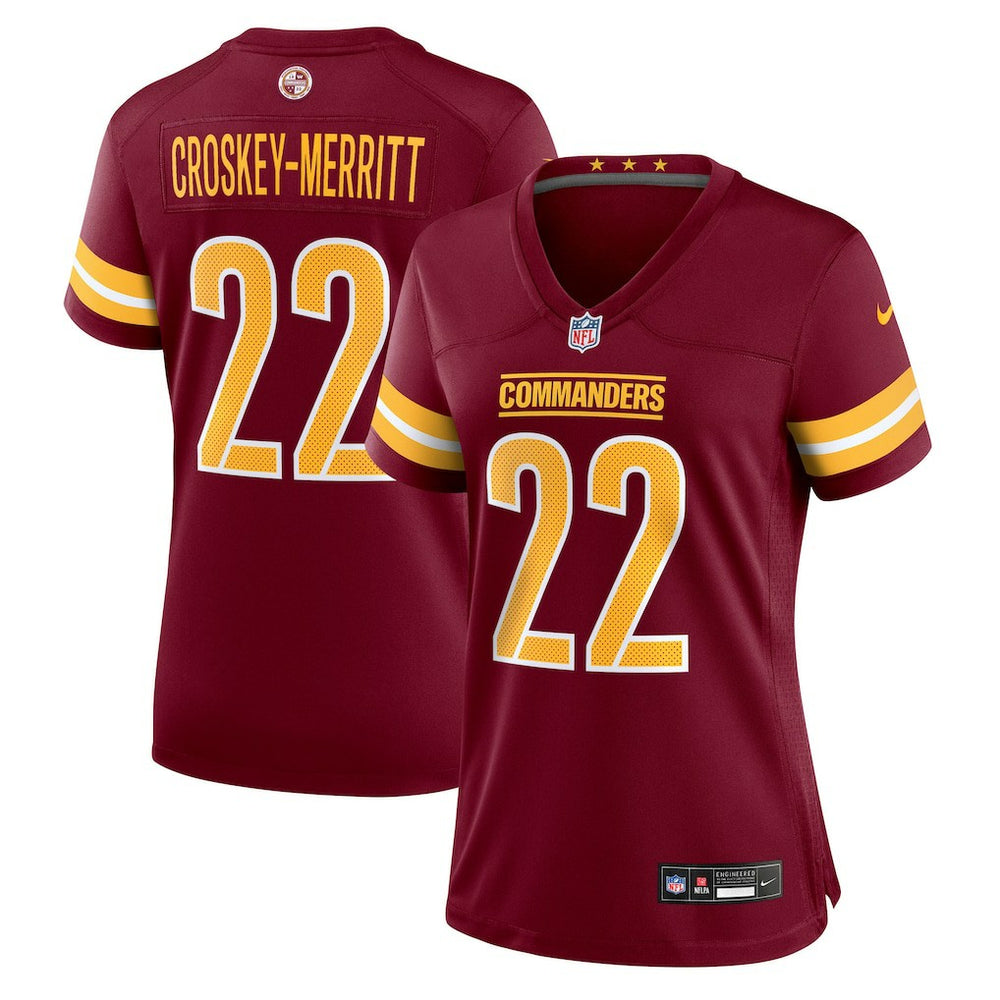 Jacory Croskey-Merritt Washington Commanders Women's Team Game Jersey - Burgundy for sale