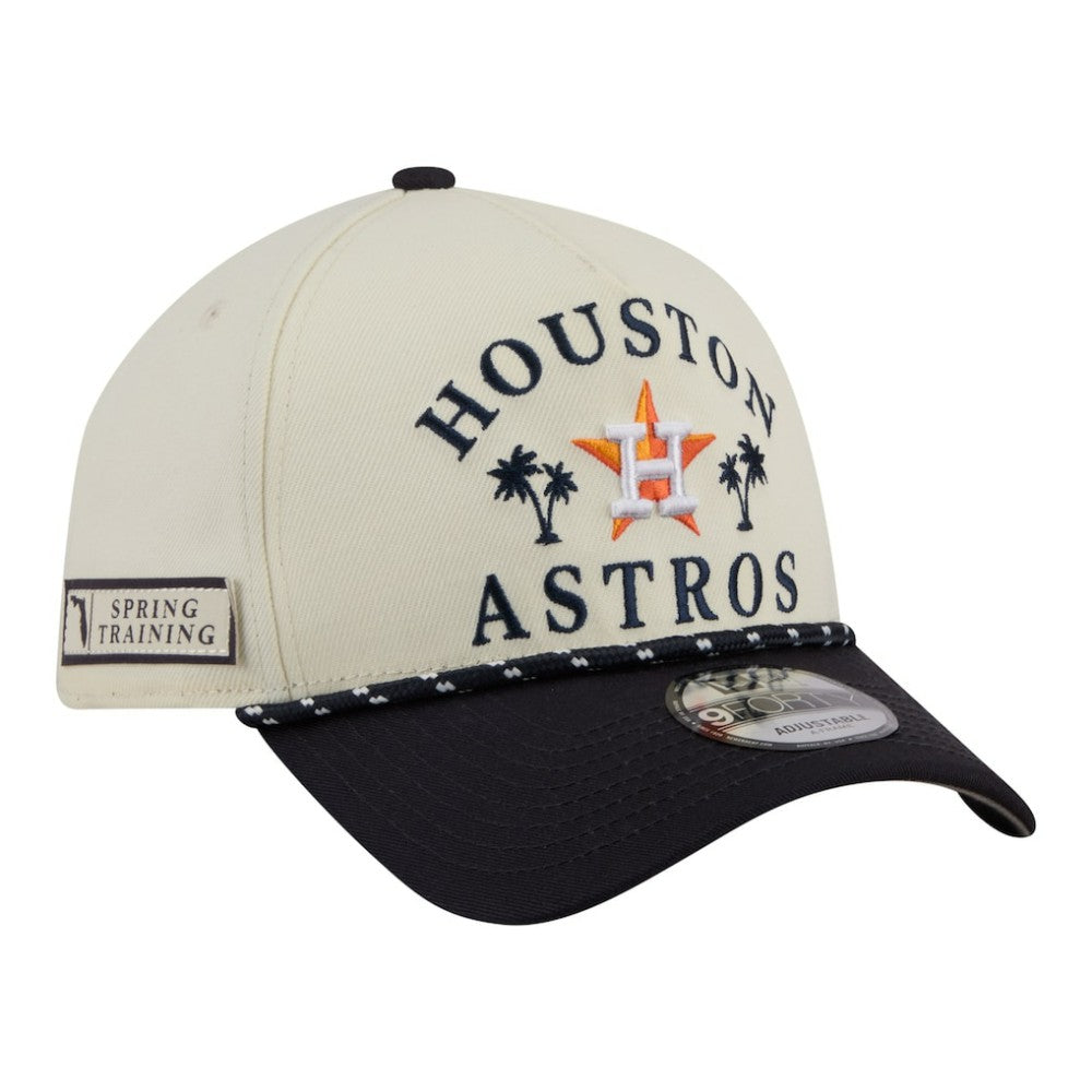 Houston Astros 2026 Spring Training Fan Pack Rope A-Frame 9FORTY Adjustable Hat Cream