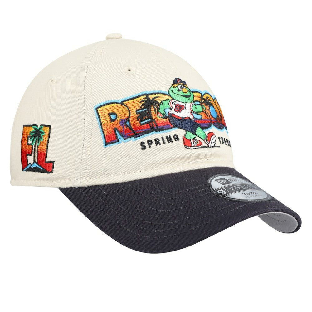 Boston Red Sox Youth 2026 Spring Training Fan Pack Batter 9TWENTY Adjustable Hat Stone/Navy