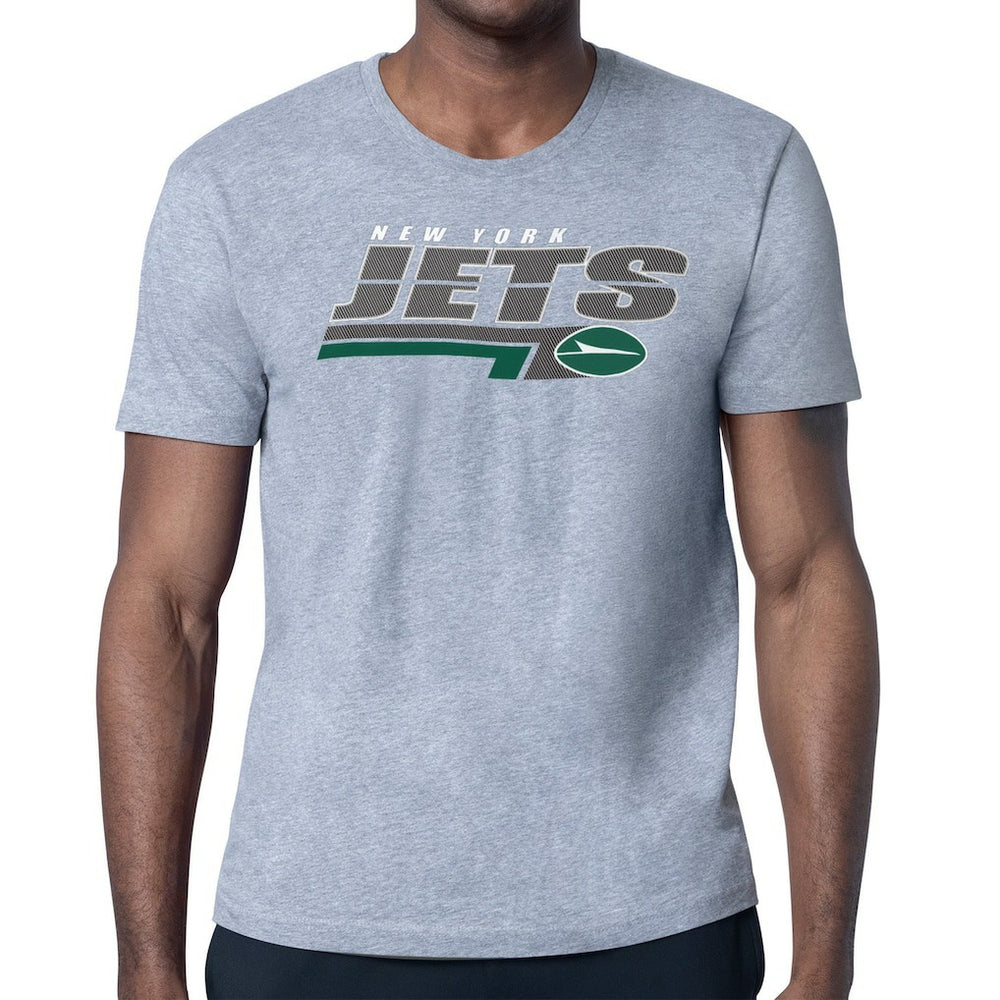 New York Jets Starter Logo Push Graphic T-Shirt - Heather Gray online