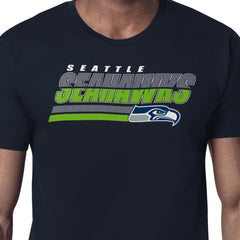 Seattle Seahawks Starter Logo Push Graphic T-Shirt - College Navy on sale