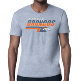 Denver Broncos Starter Logo Push Graphic T-Shirt - Heather Gray discount