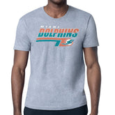 Miami Dolphins Starter Logo Push Graphic T-Shirt - Heather Gray discount
