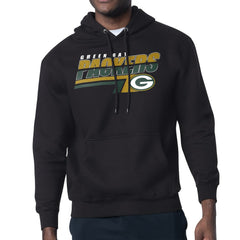 Green Bay Packers Starter Logo Push Graphic Hoodie - Black sale