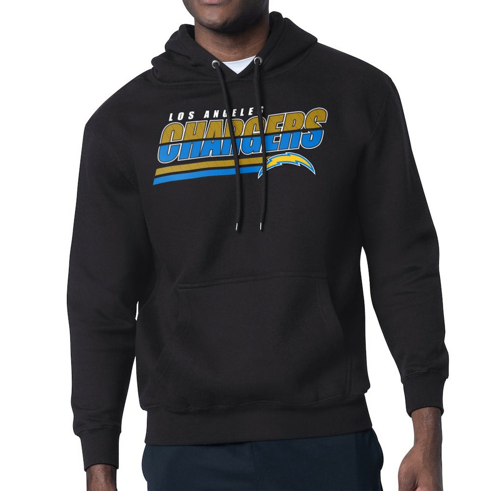 Los Angeles Chargers Starter Logo Push Graphic Hoodie - Black outlet