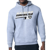 Las Vegas Raiders Starter Logo Push Graphic Hoodie - Heather Gray on sale