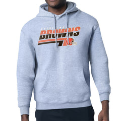 Cleveland Browns Starter Logo Push Graphic Hoodie - Heather Gray online