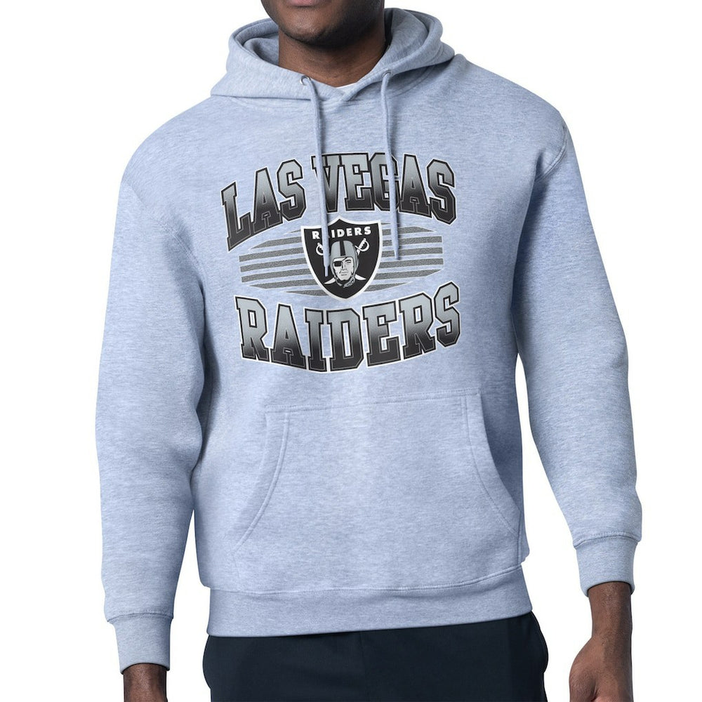 Las Vegas Raiders Starter Team Grit Graphic Hoodie - Heather Gray sale