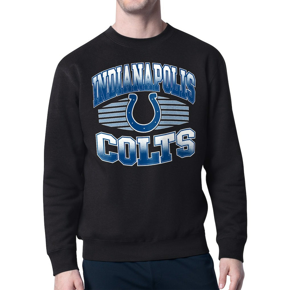 Indianapolis Colts Starter Team Grit Graphic Fleece Pullover Sweatshirt - Black sale
