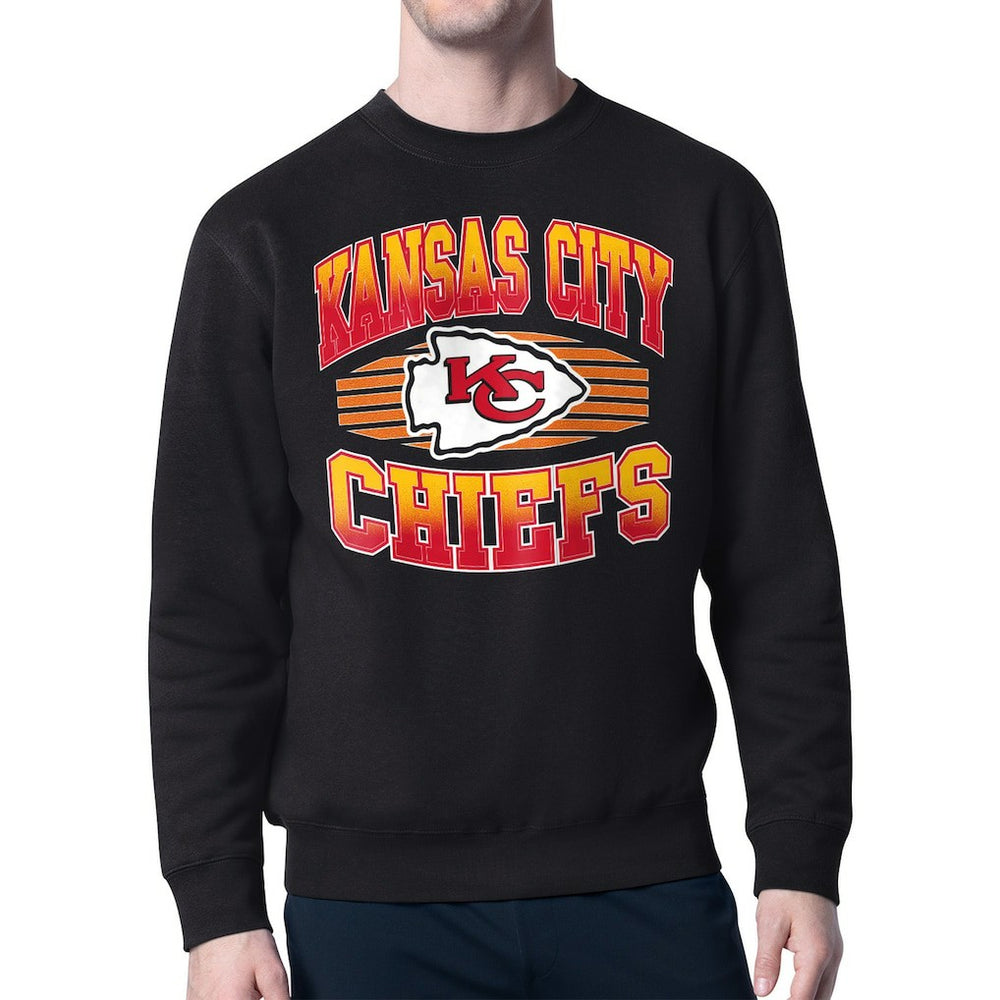 Kansas City Chiefs Starter Team Grit Graphic Fleece Pullover Sweatshirt - Black discount