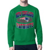 New England Patriots Starter Team Grit Graphic Fleece Pullover Sweatshirt - Kelly Green for sale