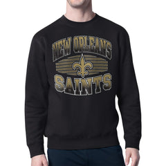 New Orleans Saints Starter Team Grit Graphic Fleece Pullover Sweatshirt - Black sale