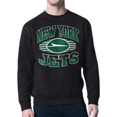 New York Jets Starter Team Grit Graphic Fleece Pullover Sweatshirt - Black outlet