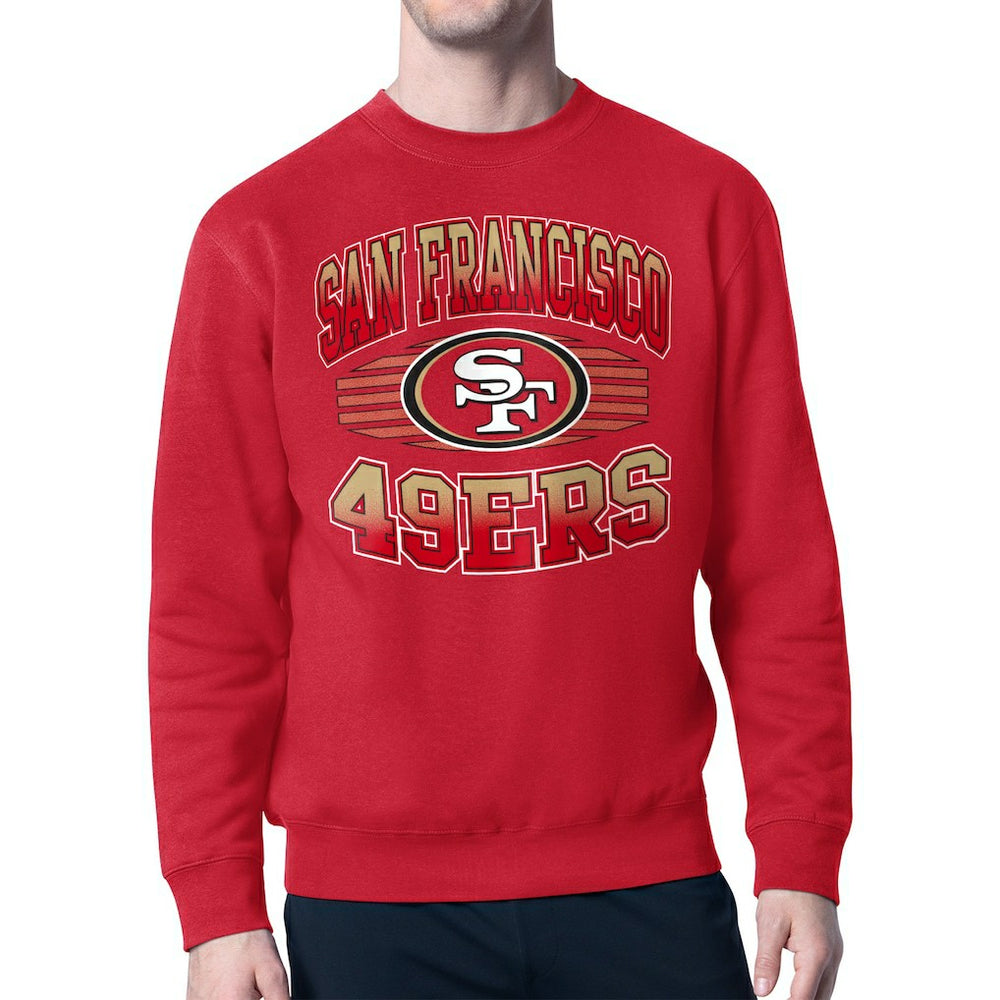 San Francisco 49ers Starter Team Grit Graphic Fleece Pullover Sweatshirt - Scarlet sale