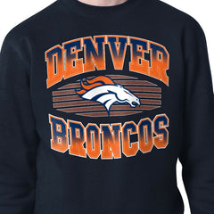 Denver Broncos Starter Team Grit Graphic Fleece Pullover Sweatshirt - Navy for sale
