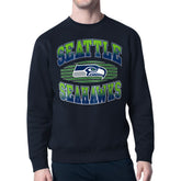 Seattle Seahawks Starter Team Grit Graphic Fleece Pullover Sweatshirt - College Navy sale