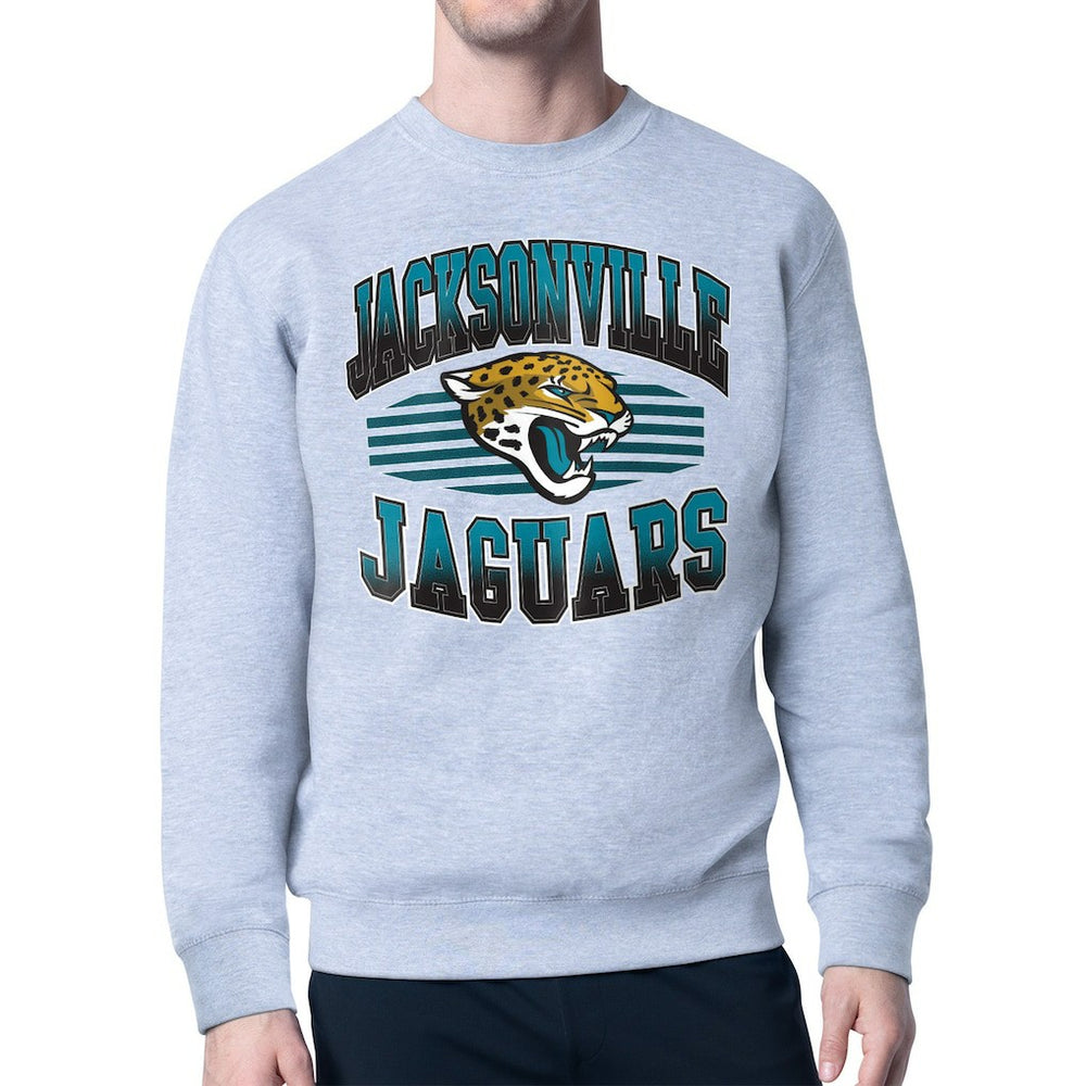 Jacksonville Jaguars Starter Team Grit Graphic Fleece Pullover Sweatshirt - Heather Gray online