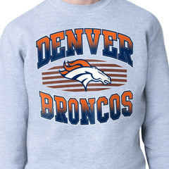 Denver Broncos Starter Team Grit Graphic Fleece Pullover Sweatshirt - Heather Gray sale