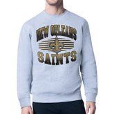 New Orleans Saints Starter Team Grit Graphic Fleece Pullover Sweatshirt - Heather Gray online