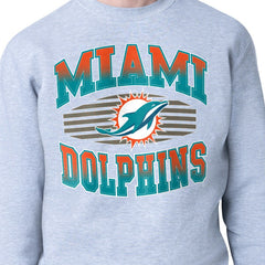 Miami Dolphins Starter Team Grit Graphic Fleece Pullover Sweatshirt - Heather Gray on sale