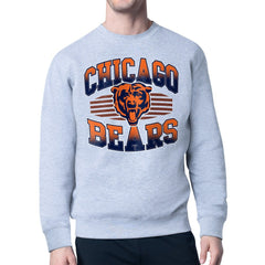 Chicago Bears Starter Team Grit Graphic Fleece Pullover Sweatshirt - Heather Gray online