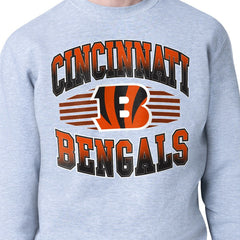 Cincinnati Bengals Starter Team Grit Graphic Fleece Pullover Sweatshirt - Heather Gray for sale