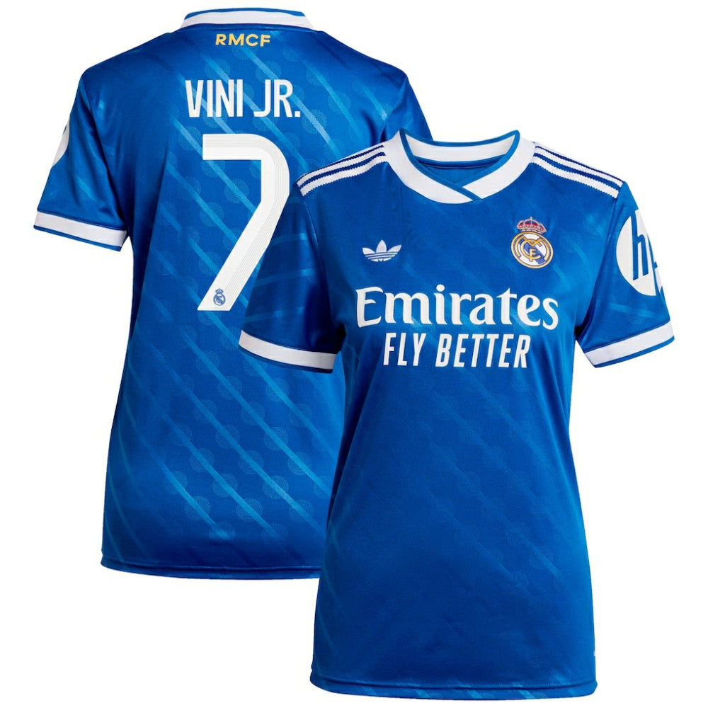 Vinicius Junior Real Madrid Women's 2025/26 Third Replica Player Jersey - Blue shop