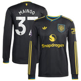 Kobbie Mainoo Manchester United 2025/26 Third Long Sleeve Player Jersey - Black shop