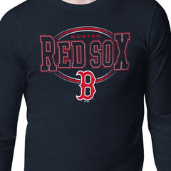 Boston Red Sox Starter Team Track Graphic Long Sleeve T-Shirt Navy