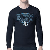 Tampa Bay Rays Starter Team Track Graphic Long Sleeve T-Shirt Navy