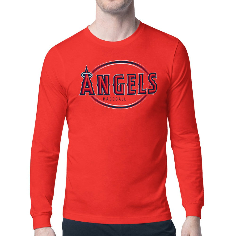 Los Angeles Angels Starter Team Track Graphic Long Sleeve T-Shirt Red