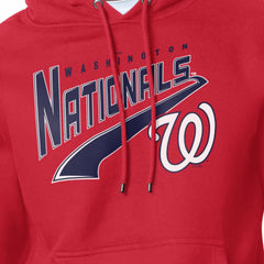 Washington Nationals Starter Modern Tailsweep Fleece Tri-Blend Pullover Hoodie Red