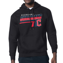 Cleveland Guardians Starter Logo Push Graphic Hoodie Black