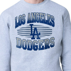 Los Angeles Dodgers Starter Team Grit Graphic Fleece Pullover Sweatshirt Heather Gray