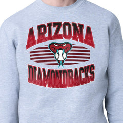 Arizona Diamondbacks Starter Team Grit Graphic Fleece Pullover Sweatshirt Heather Gray