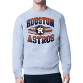 Houston Astros Starter Team Grit Graphic Fleece Pullover Sweatshirt Heather Gray