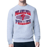 Philadelphia Phillies Starter Team Grit Graphic Fleece Pullover Sweatshirt Heather Gray