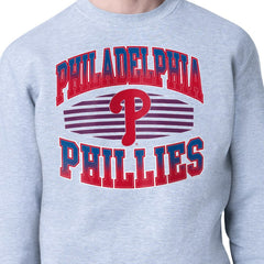 Philadelphia Phillies Starter Team Grit Graphic Fleece Pullover Sweatshirt Heather Gray